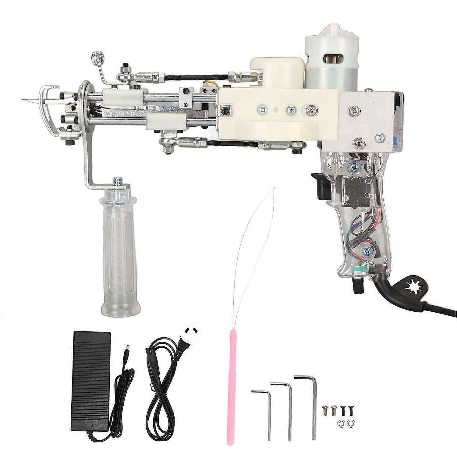2 in 1 Rug Tufting Machine DIY 40 Stitches Per Second Electric Carpet Gun Machine with 360 Degree Ad
