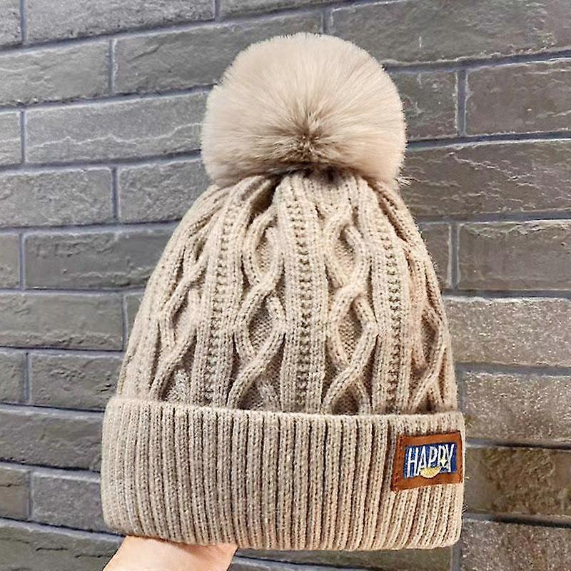 1PC Colorful Woolen Hat Skull Cap Acrylic Fiber Beanie Hat Knitted Hat Cap Winter Women