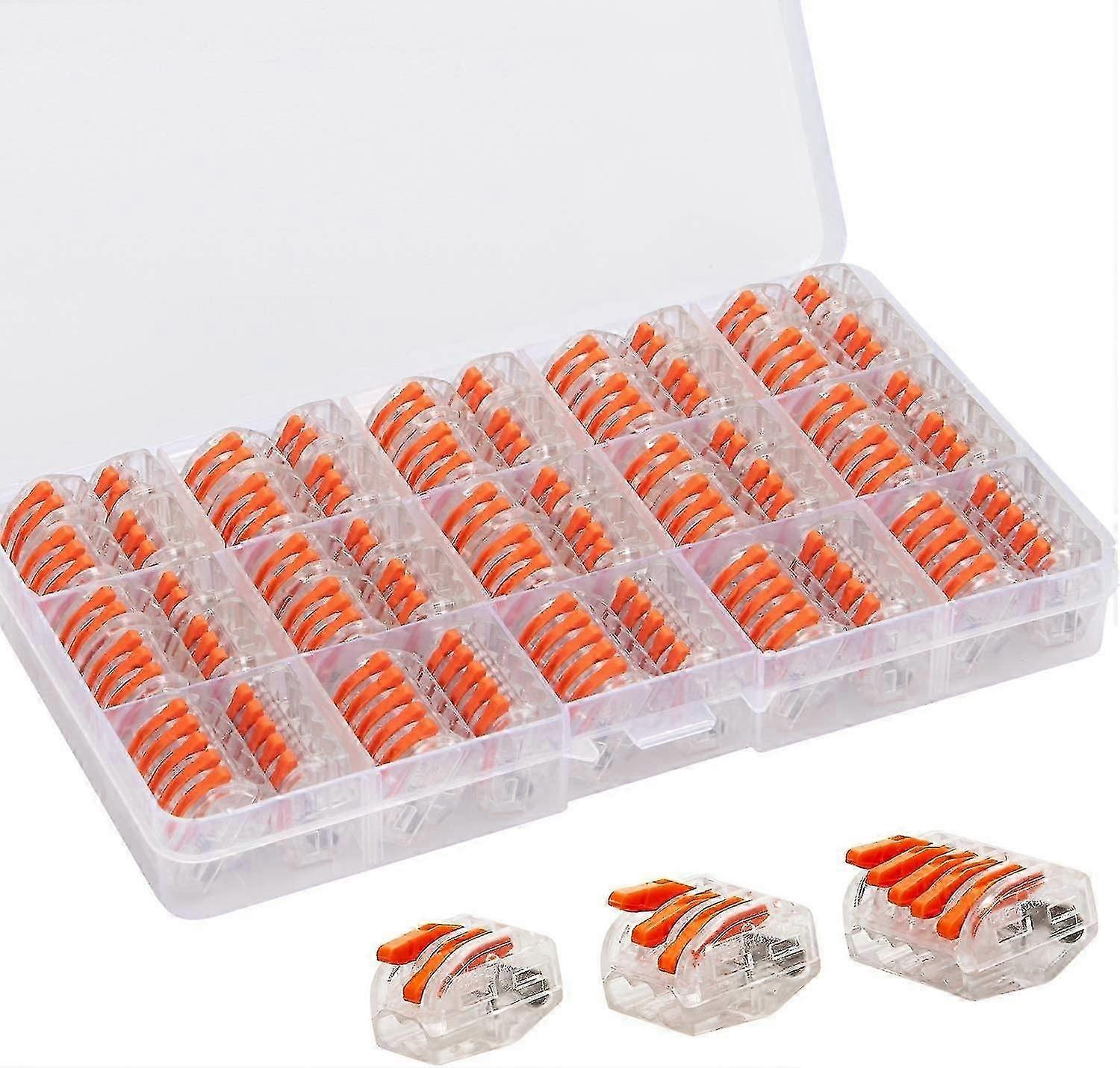 50 Pieces Electrical Connectors, Wire Quick Connect Terminal, 3 Types, 2,3 And 5 Inputs Banban