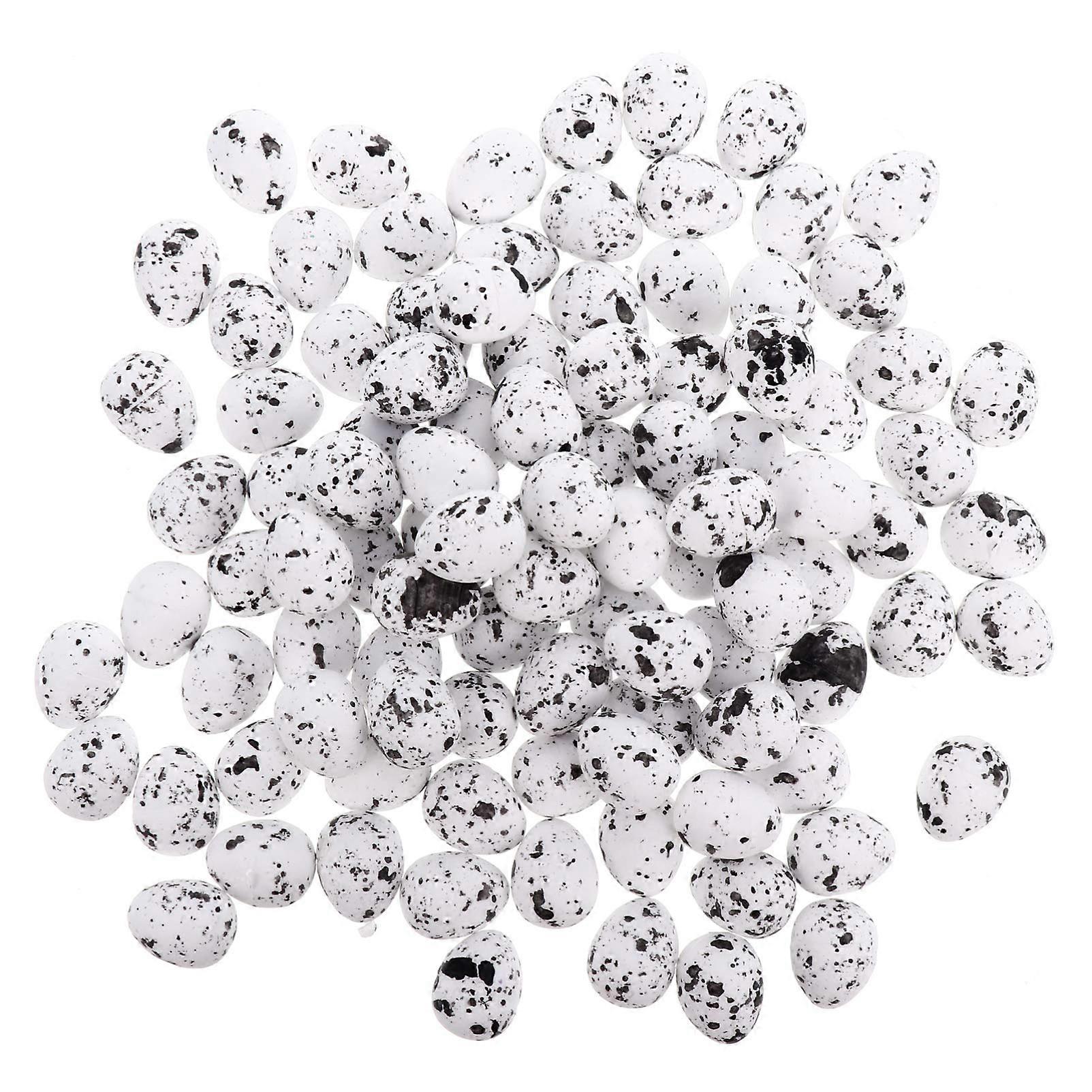 100 pcs Speckled Foam Artificial Bird Eggs - DIY Crafts and Easter Decorations