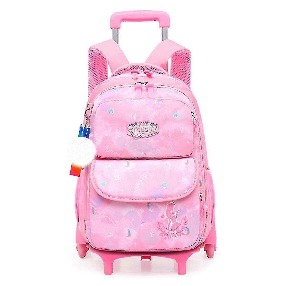 Girl Rolling Backpack Backpack Waterproof School Bag For Students
