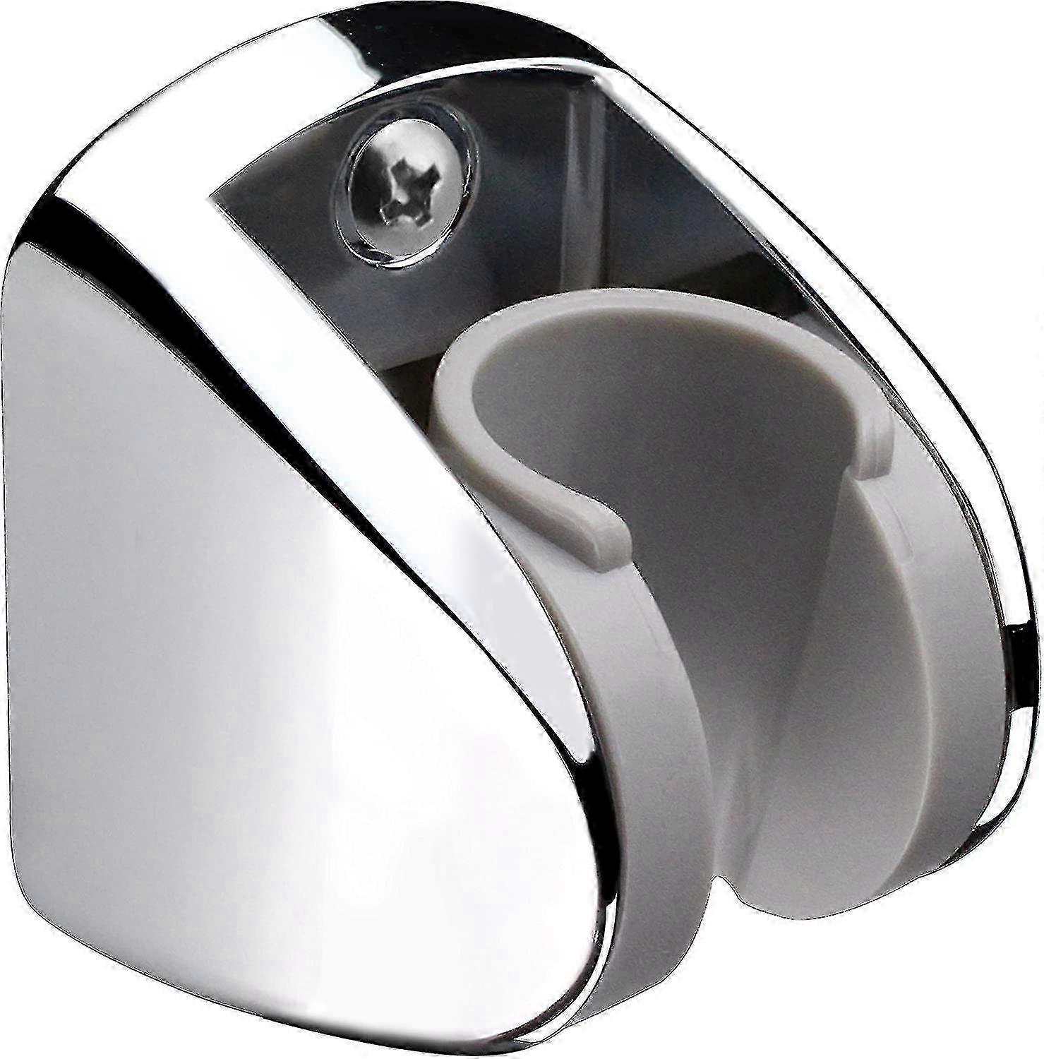 Chrome Wall-Mount Shower Bracket compatible with Handheld Shower Head - Height & Angle Adjustable compatible with Any Bathroom