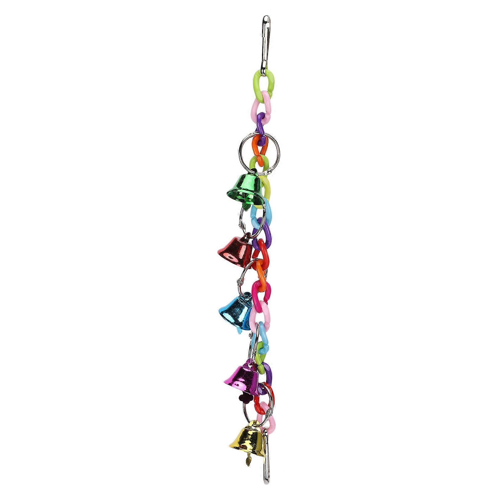 15 Pcs Parrot Chew Toys Set Perch Bird Cage Hanging Hammock Swing Bell