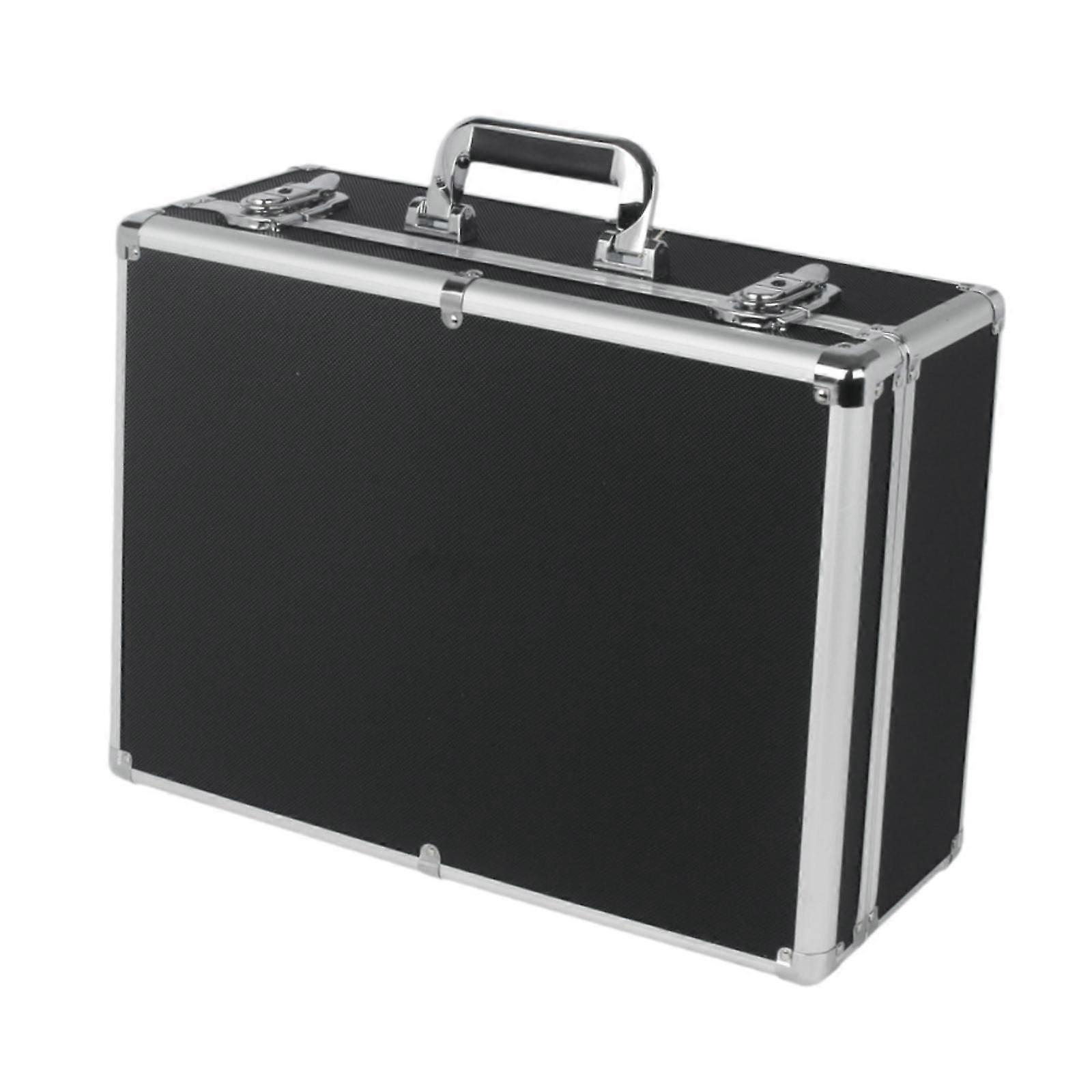 Aluminum Alloy Carrying Case Display Hard Toolbox for Equipment Drone Camera 36x26x15 cm