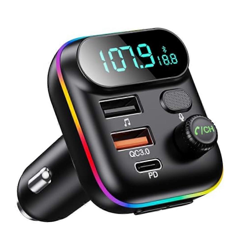 Bluetooth Car Wireless FM Transmitter Adapter PD QC Charger Music Player