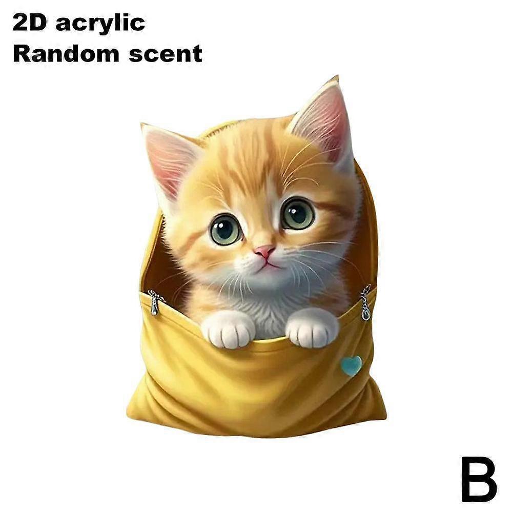 Cute Cat Snake Design Car Vent Clip Aromatherapy Diffuser with Solid Fragrance Ocean Cologne or Lemon Scent