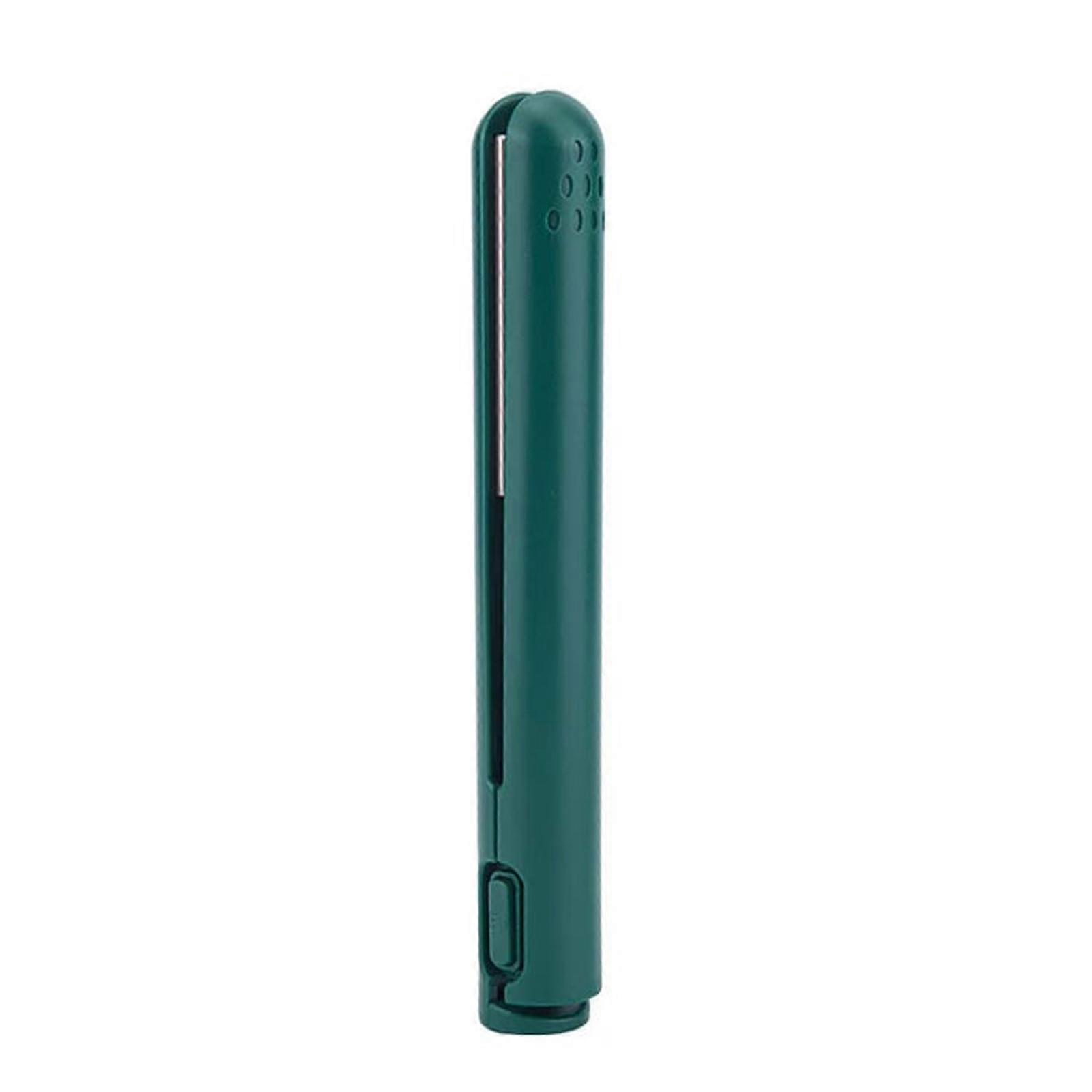 Green Mini Curling Iron: Portable & USB Compatible
