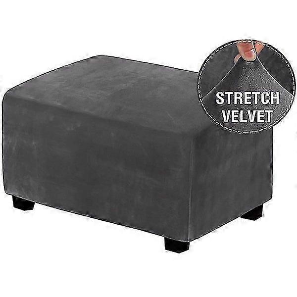 Stretch Footstool Slip Coers Rectangle Footrest Protector Storage Ottom