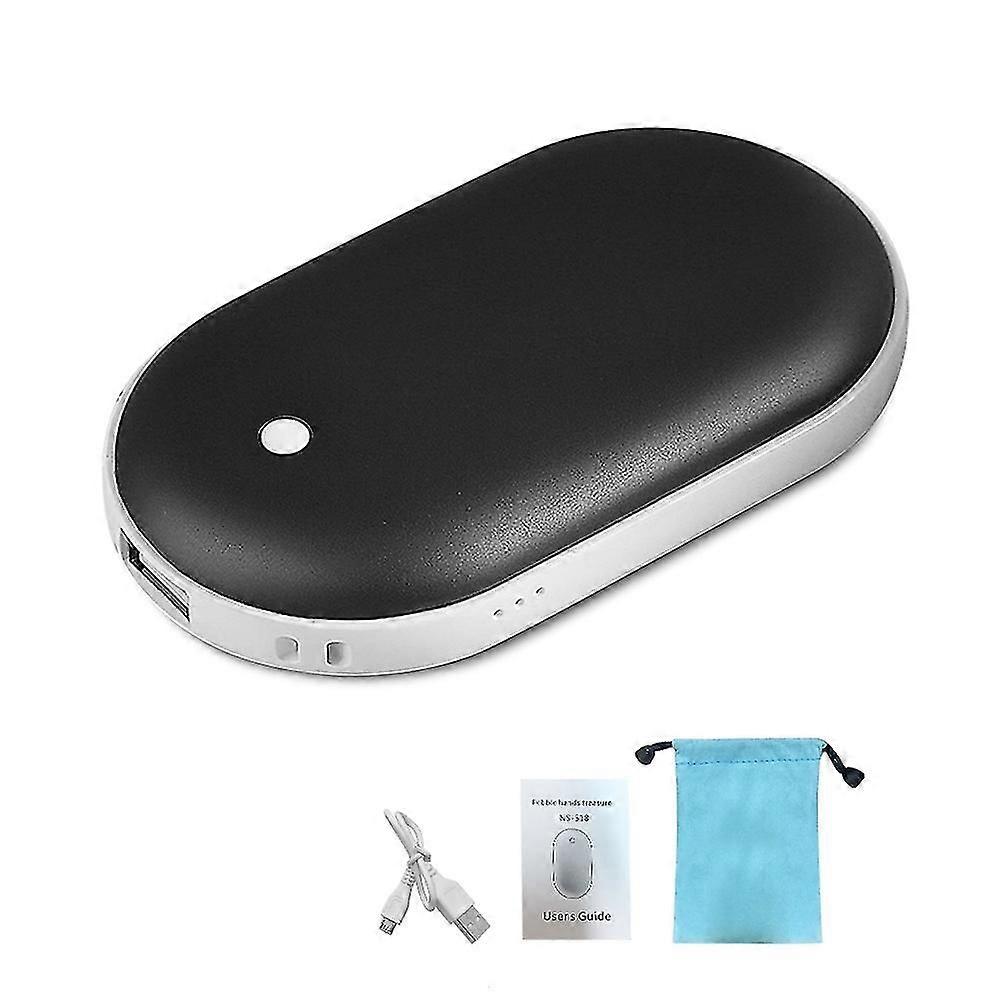 Multifunctional Hand Warmers With Power Bank Function Winter Double Side Pocket Hand Warmer Black
