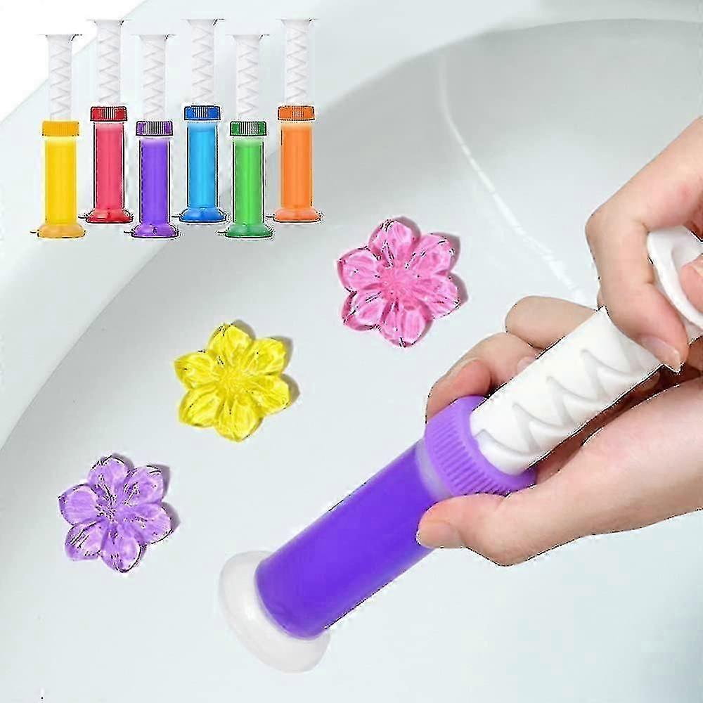 Timbro in gel per WC, 6 pezzi/66 pezzi Timbro con fiori freschi Gel per WC Profumo a lunga durata Deodorante per bagno Pulito