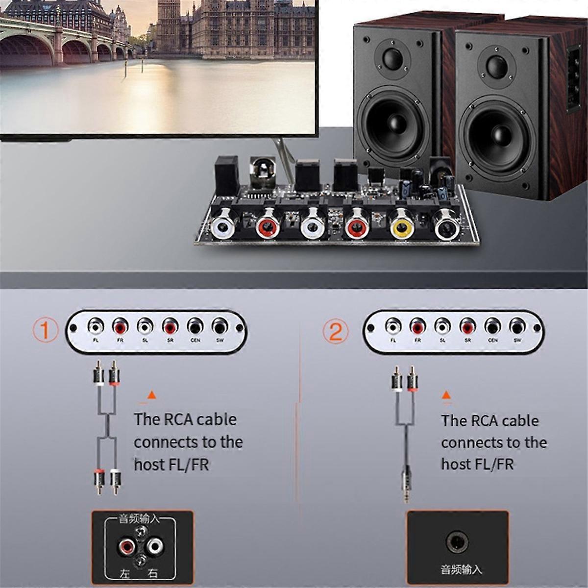 Decoder 5.1 Channel DTS for AC-3 Source Code PCM Digital Fiber Coaxial to Analog Audio Module