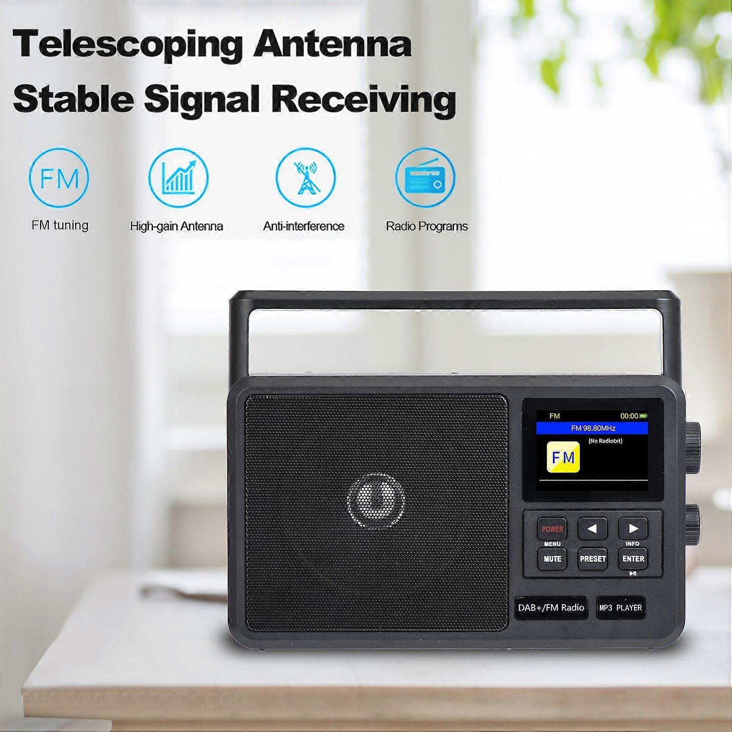 HanRongDa CS-806 Portable FM Radio DAB+ Receiver WiFi Internet Radio Wireless BT Speaker TF Card U D