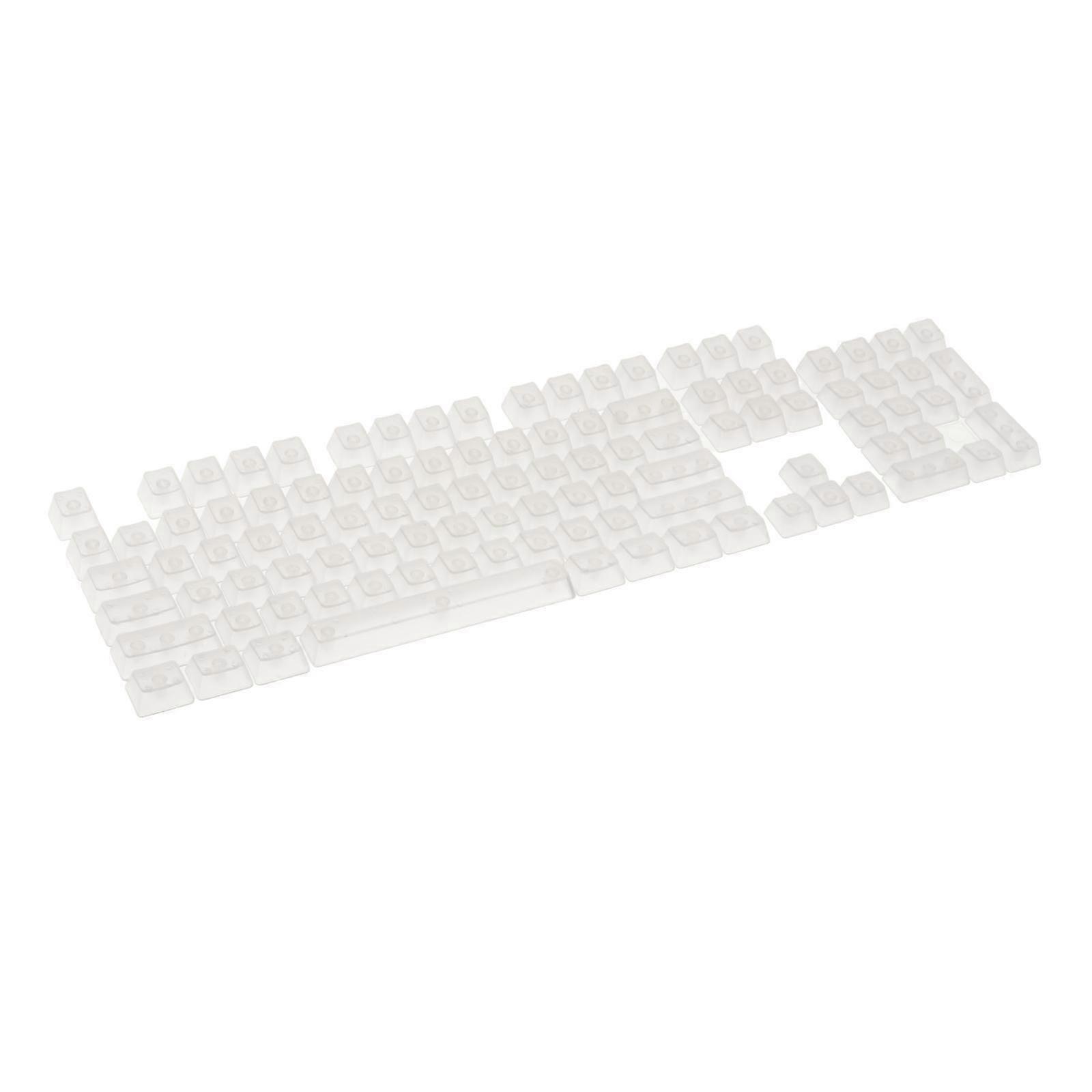 104-tangenters DIY Helt Transparenta Maskiner Hög Seghet Klar Bakgrundsbelyst RGB Keycap