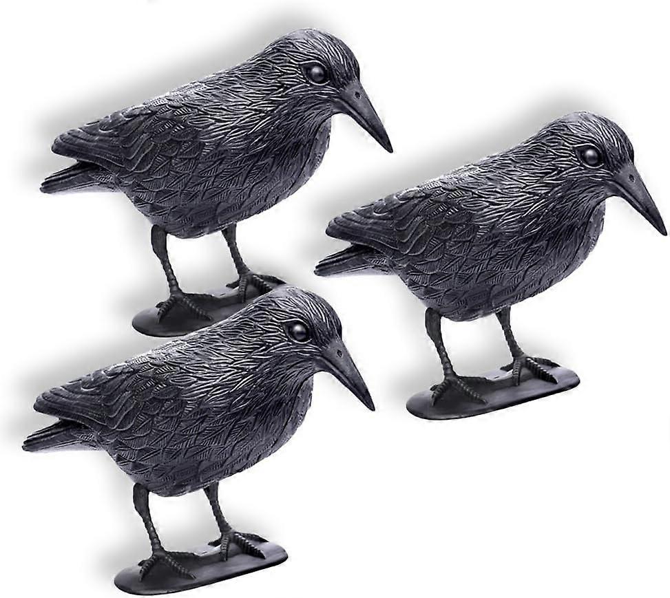 Realistic Crow Decoys Waterproof, Full Body Hunting, Sturdy Durable, Scratch Resistant, High Quality Pe Material, Hang Or Stand, Yard Garden