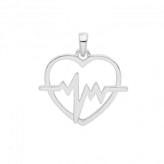 Acotis Silver Pendant Rhodium Heart Beat G61063