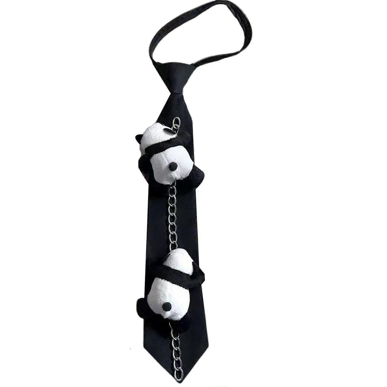 Cravate Panda Ajustable Performances Scéniques Cravate Décontractée Cravate Confortable Accessoire de mode pour hommes