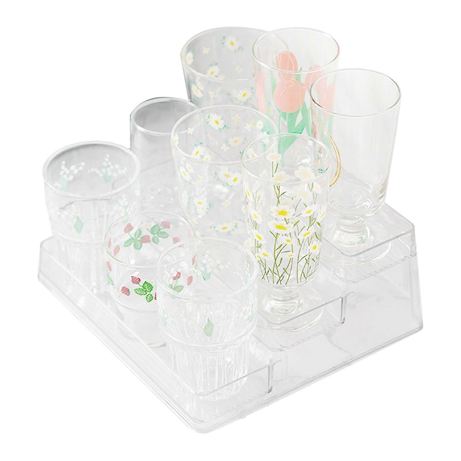 透明アクリルディスプレイライザーシェルフ3層ライザーディスプレイスタンドキッチンバスルーム収納ラック透明色