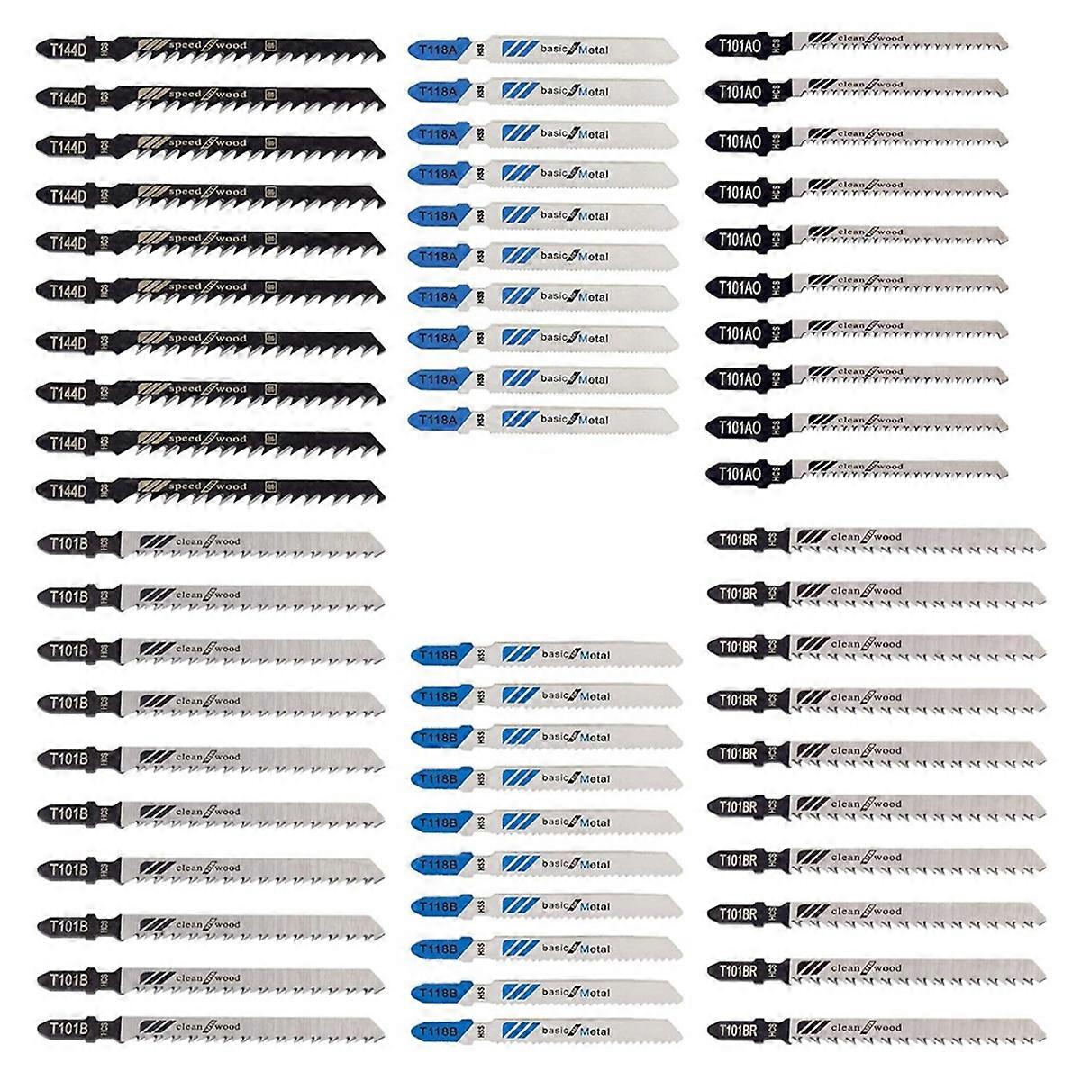 60 Pieces Jigsaw Blades Set for Wood