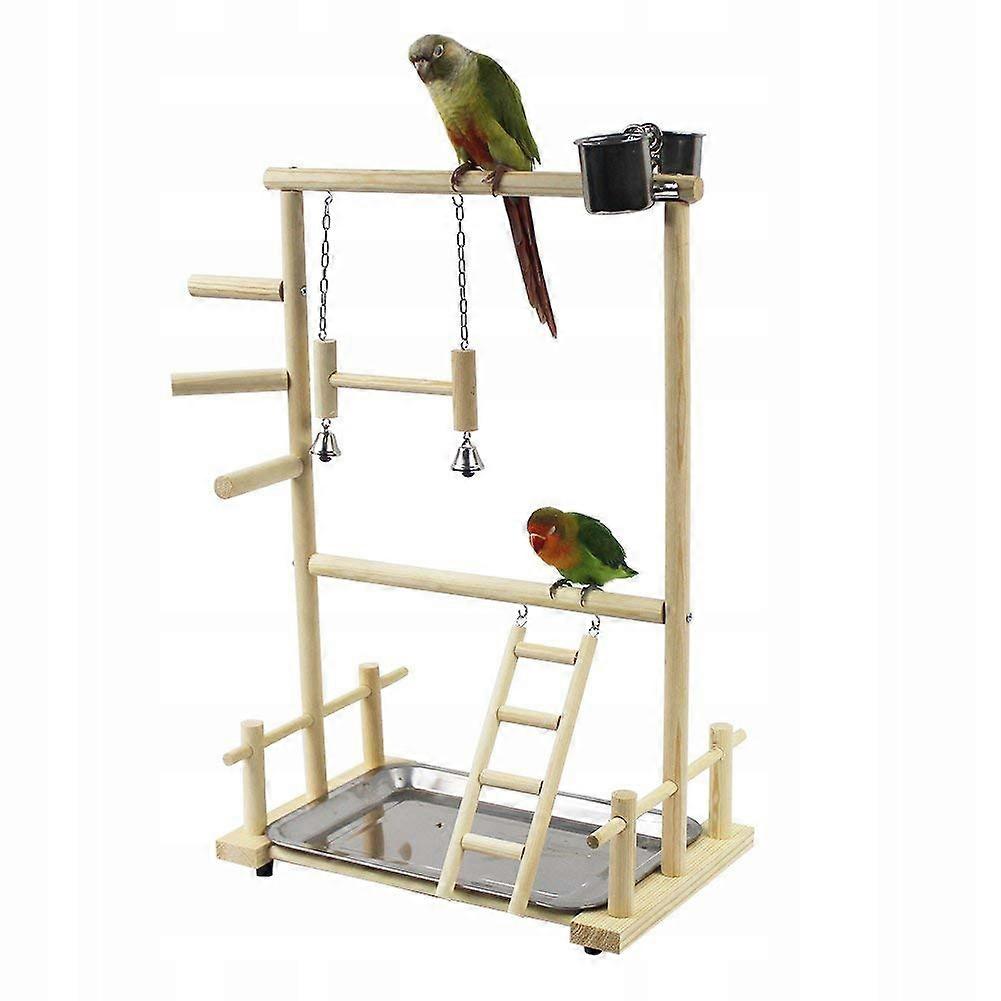 Parrot Stand Wooden Playground Swing