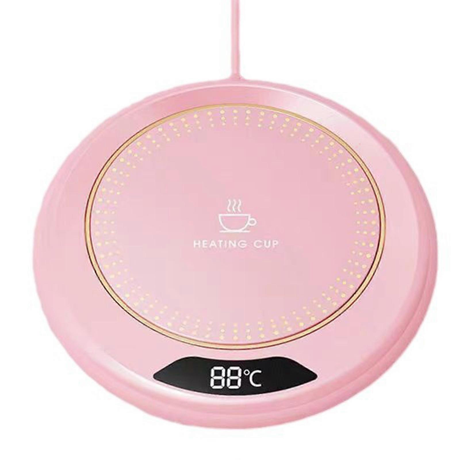Heating Coaster Cups Mats USB Powered Temperature Control Coaster 3 Speed Heating Coaster Heating Cup Pads for Cup  Pink