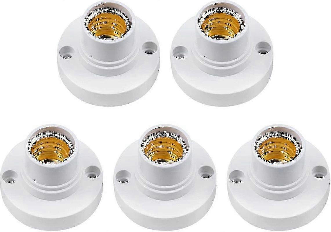 5pcks E14 Lamp Holder,e14 Edison Screw Light Bulb Holder, Plastic Ceiling Lamp Socket Crday Gift