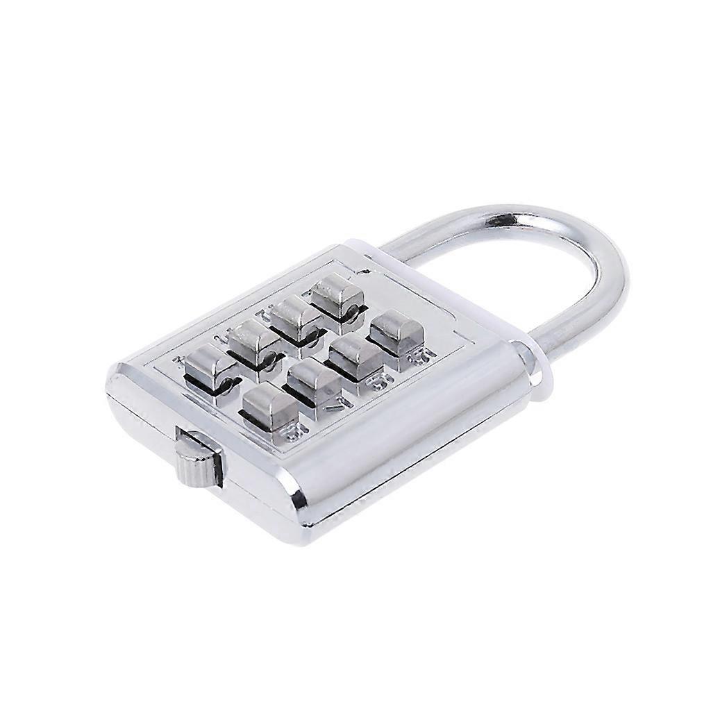 4 Digit Security Code Padlock Mini Shackle Lock Set Your Own Combination Lock Locker Anti-theft Locks Rustproof  Silver