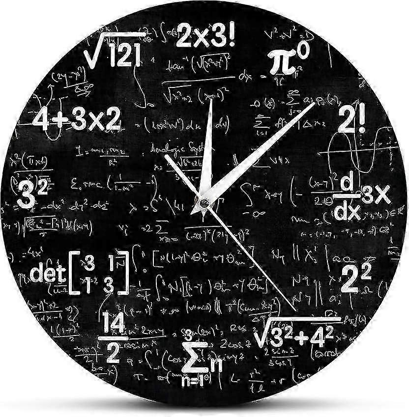 Math Equations Wall Clock, Educational Gift for  Teachers, Silent Quartz