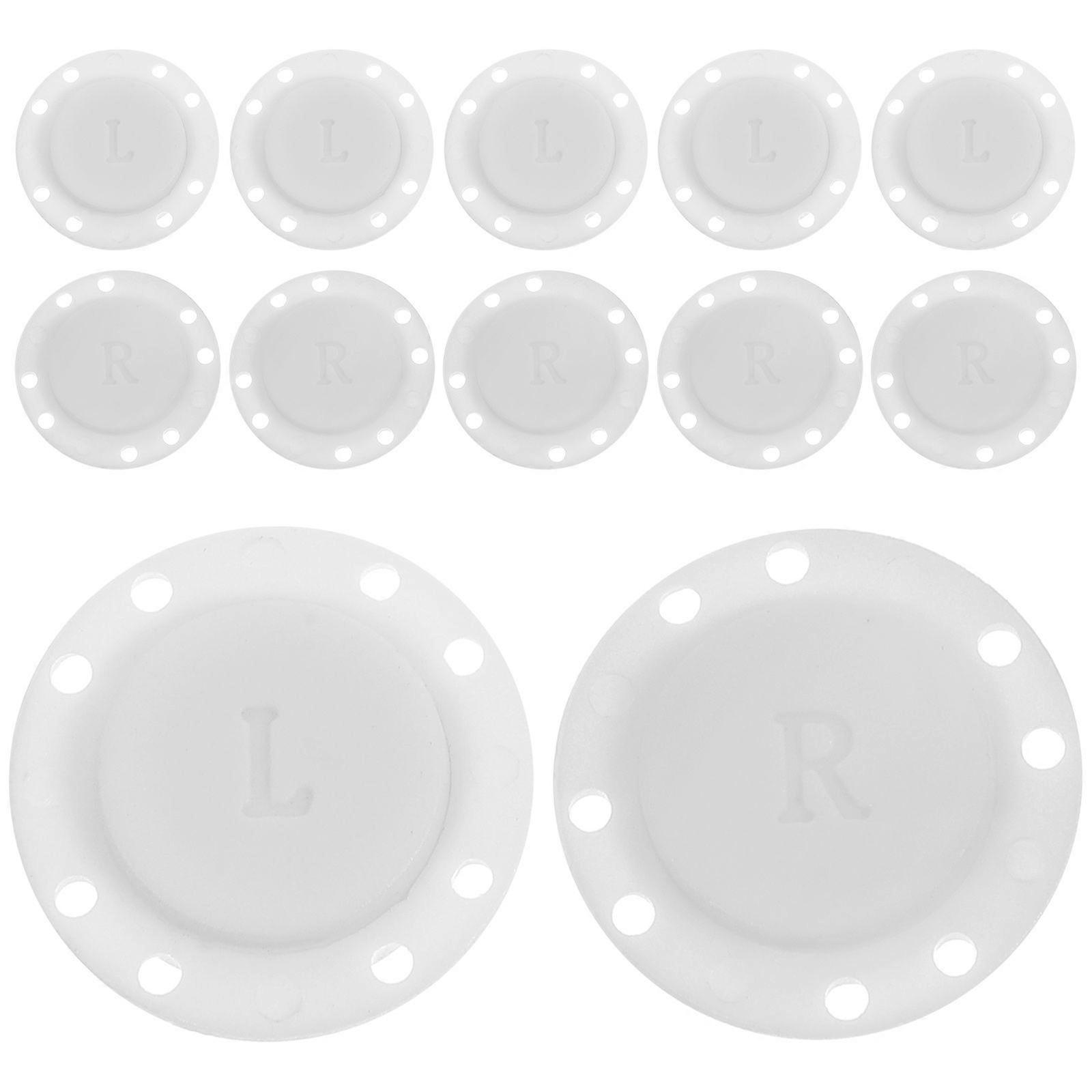 6 Pairs Magnetic Buttons Coat Snaps Buttons Invisible Snaps Fasteners Press Studs DIY Sewing Accessories (White, Diameter 2.6cm)