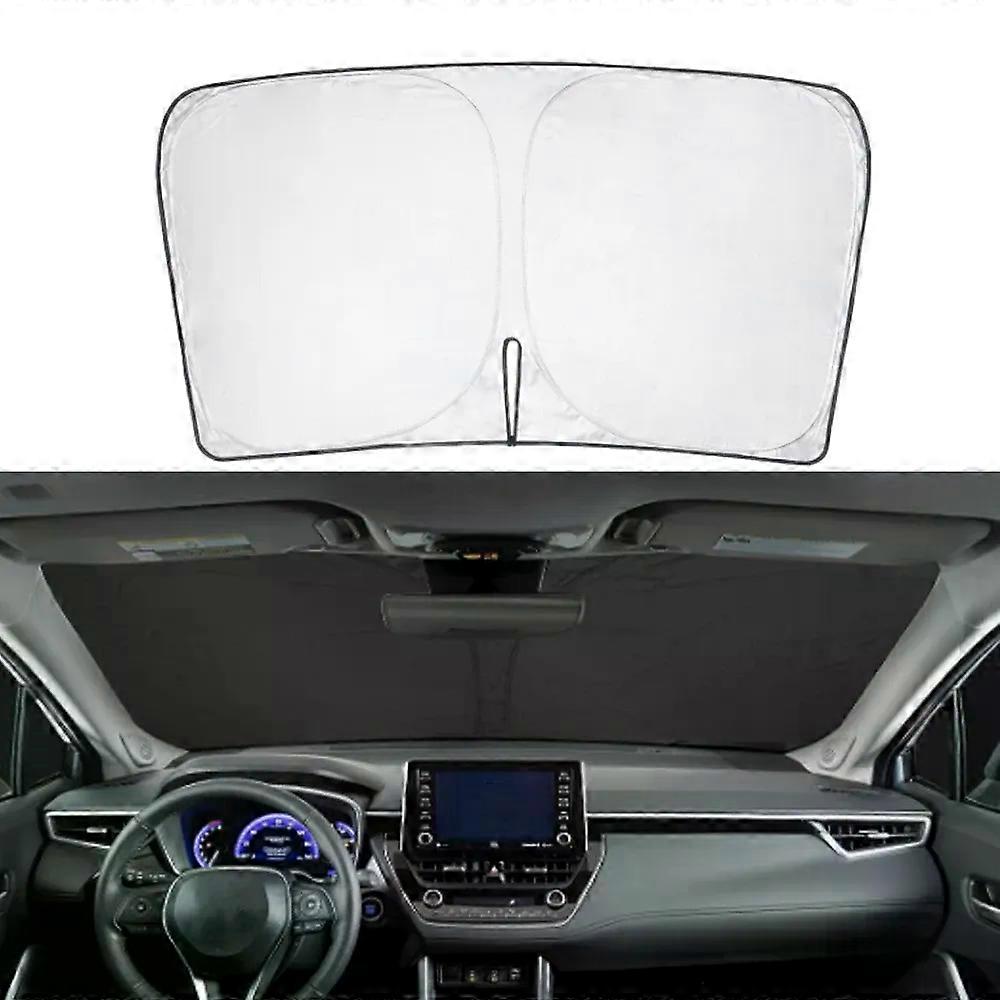 Front Windshield Sun Shade Fit For Toyota Corolla Cross 2022-2024 Convenient Storage Folding Double Layer UV Heat Insulation