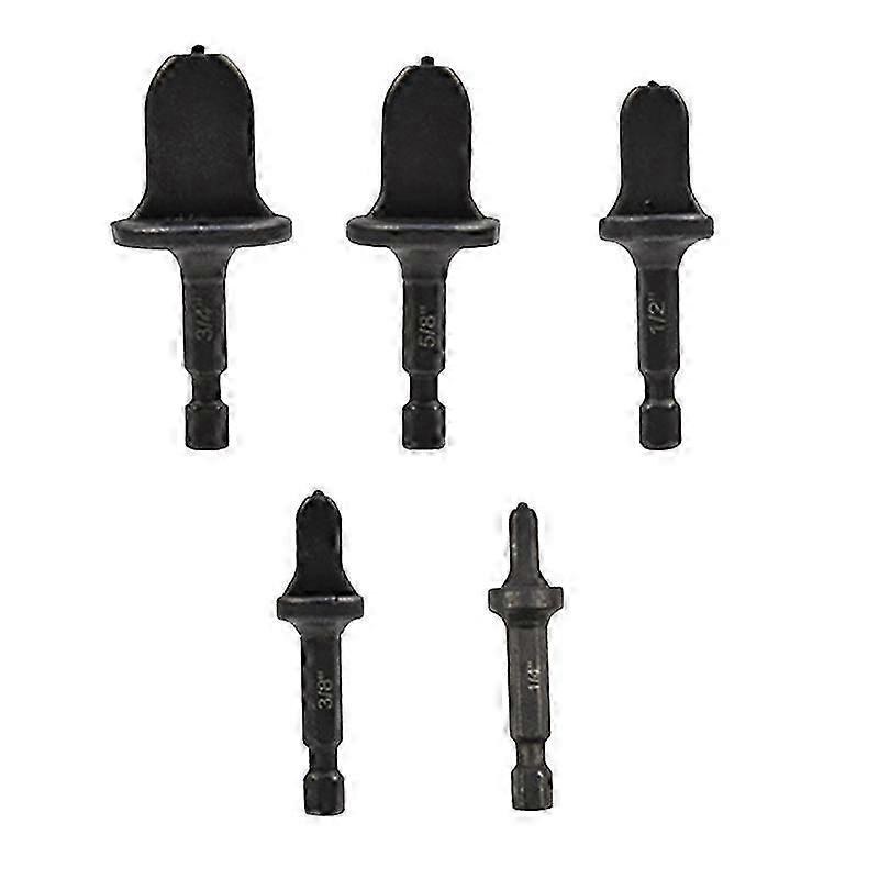 5Pcs Flaring Tool Copper Pipe Electric Reamer Air Conditioner Hex Handle Tube Expander Set Swaging Drill Bit Edition