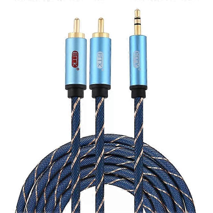 3m o Cable-3.5mm Jack Male to 2 x RCA Male,Gold Plated Connector