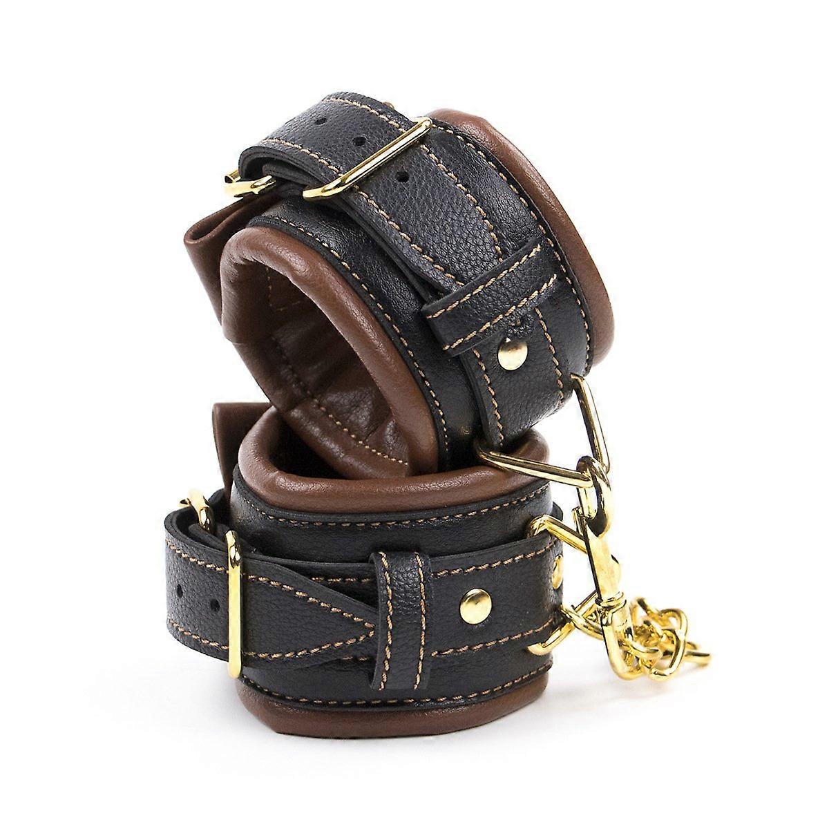 Padded Ankle Strap Leather Leg Cuffs for Reinforced Wrist Cuffs Ankle Cuffs Combo