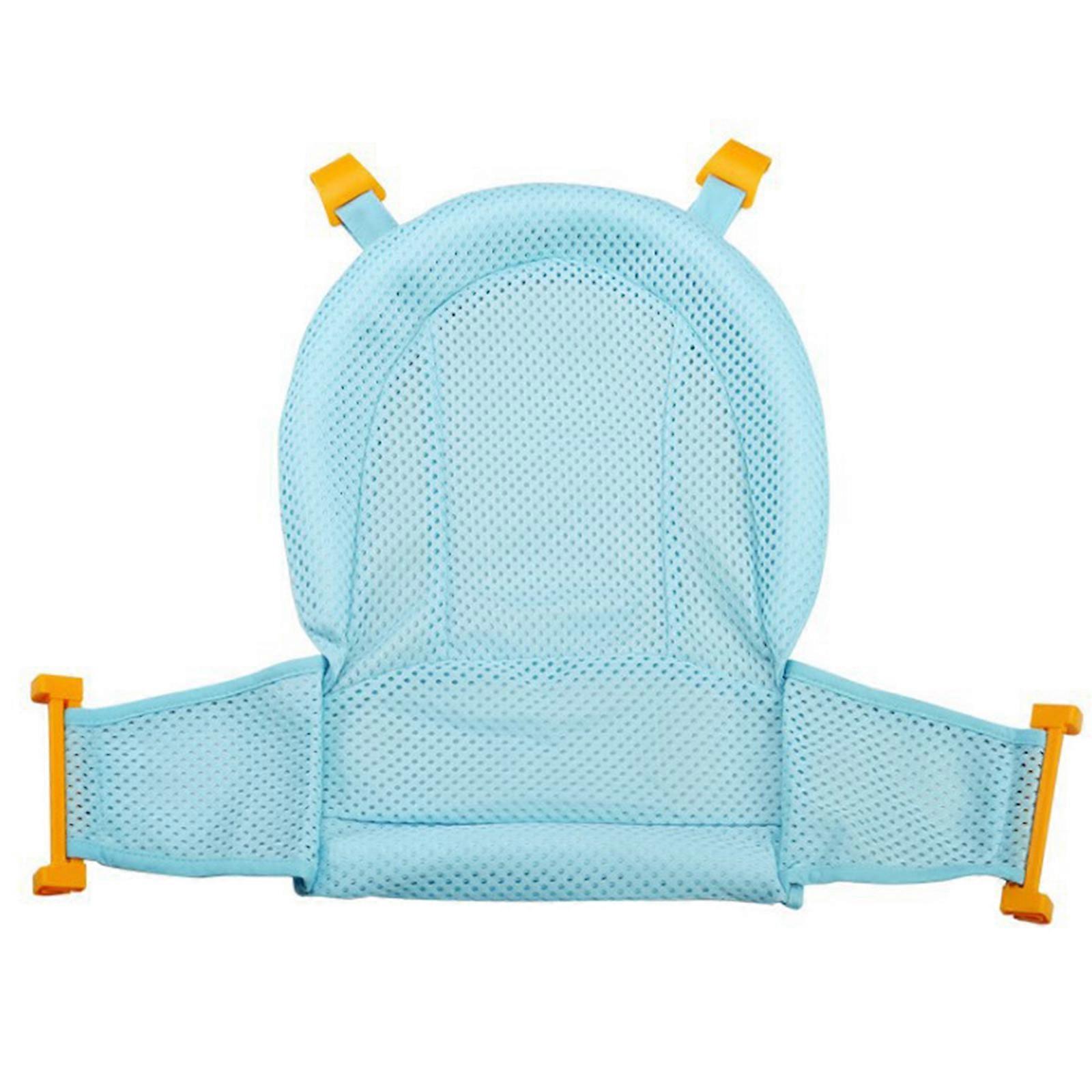Bathtub Support Net for Baby Infant Bathtub Seat Support Cushion Toddlers Bath Pad Seat Net for 0-3 Year Blue