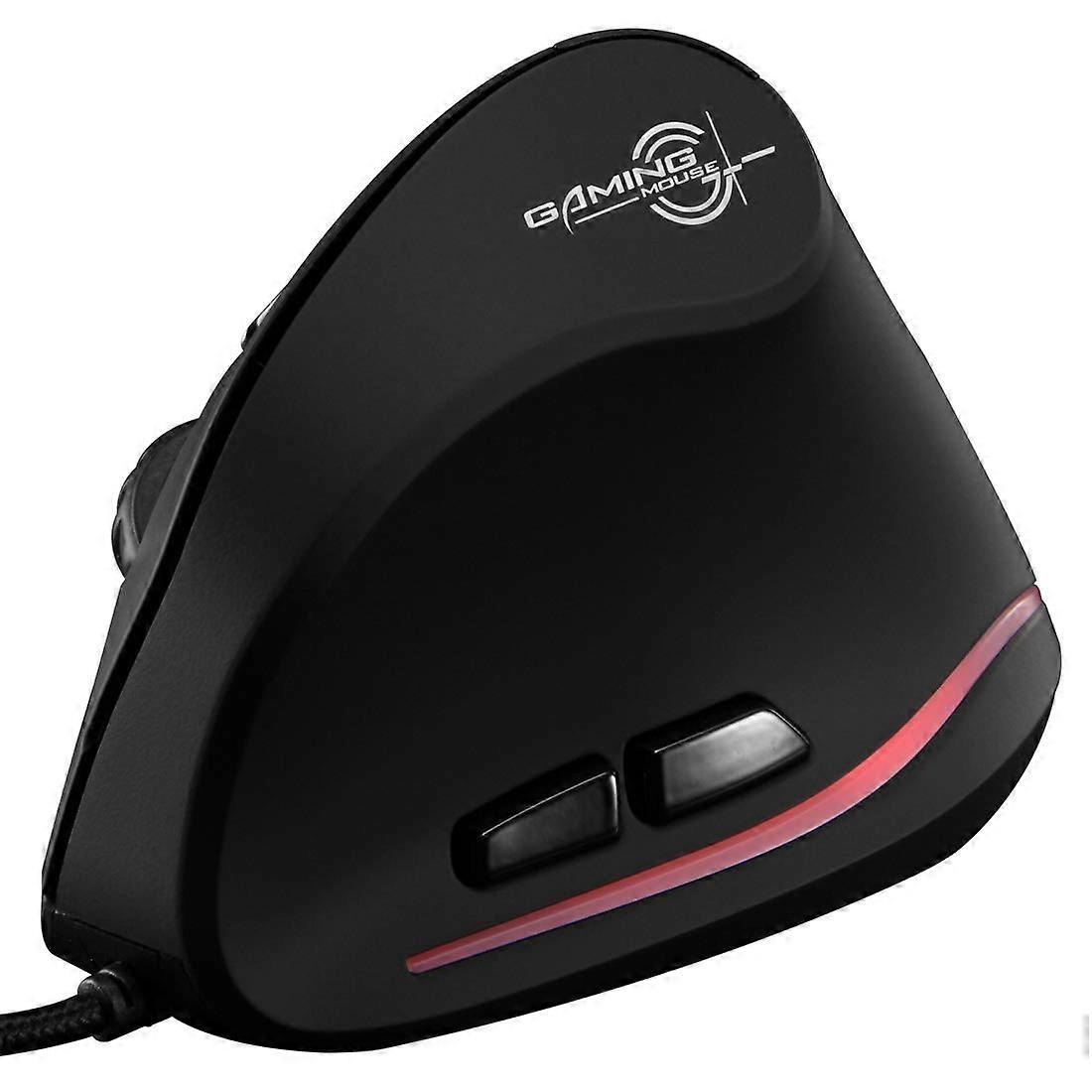 Wired vertical mouse, ergonomic design USB LED Optical Mouse 6 button and 4 adjustable sensitivity 1200/1600/2400/3200 DPI