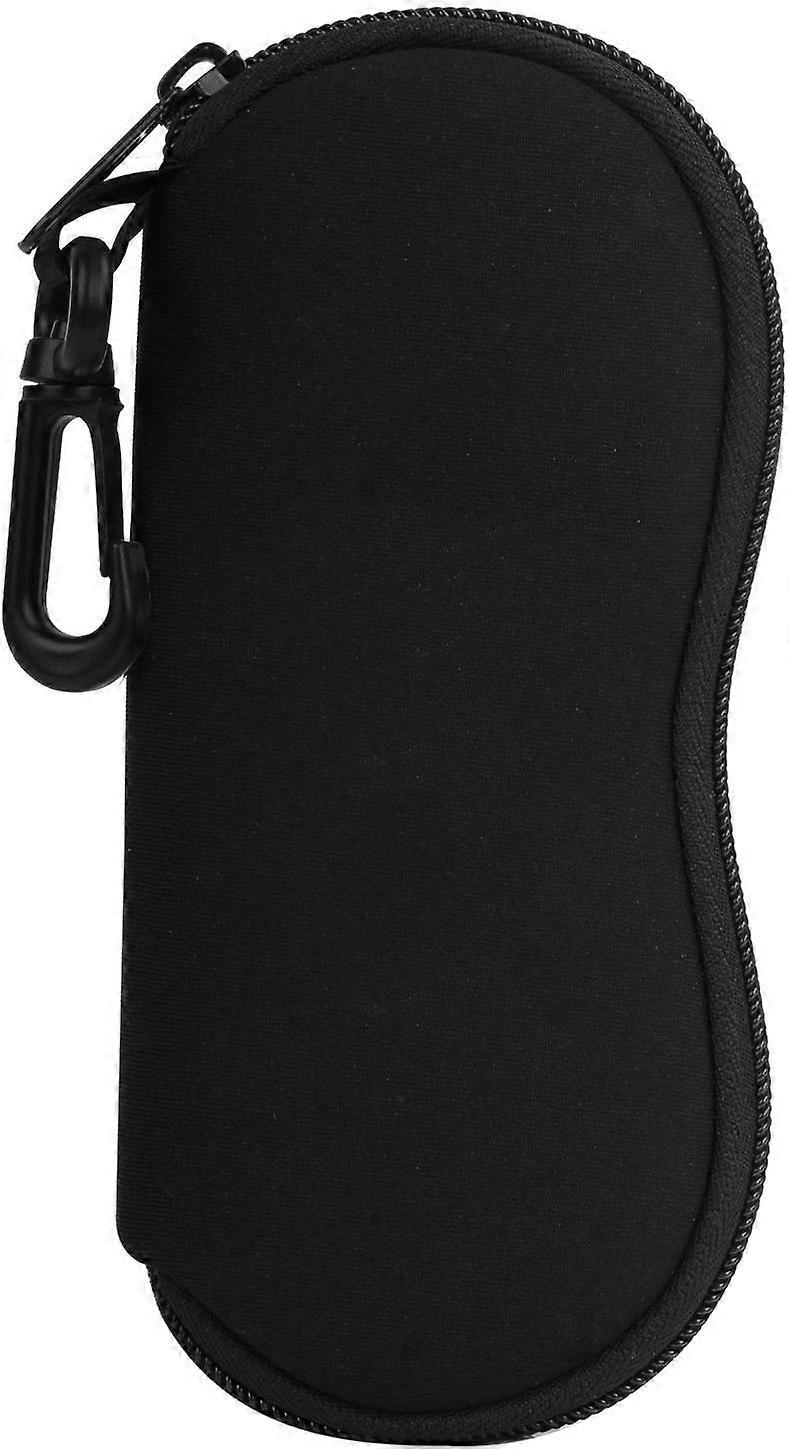 Foam Glasses Case for Travel, Soft Ultralight Neoprene Zipper Sunglasses Bag with Belt Loop, Fits Most Sunglasses
