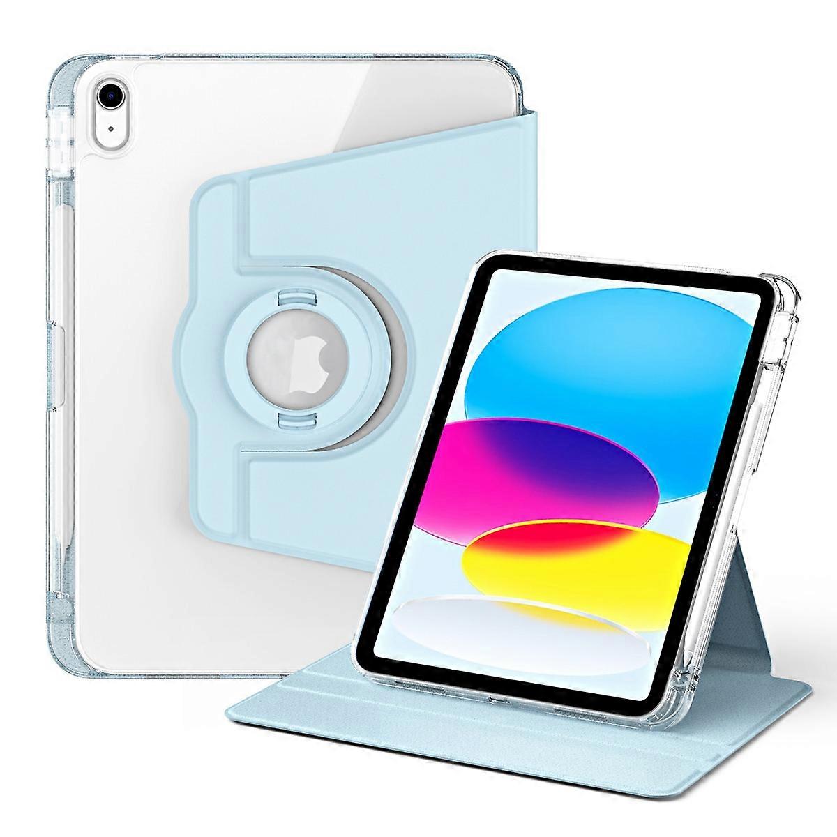 360 Rotation Detachable Clear Acrylic Leather Tablet Case