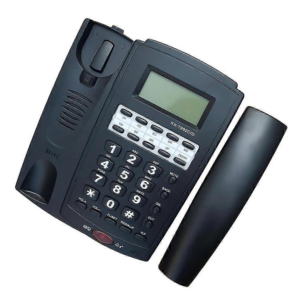 BlackLandline Telephone Big Buttons Desktop Corded Telephone Home Fixed Phone
