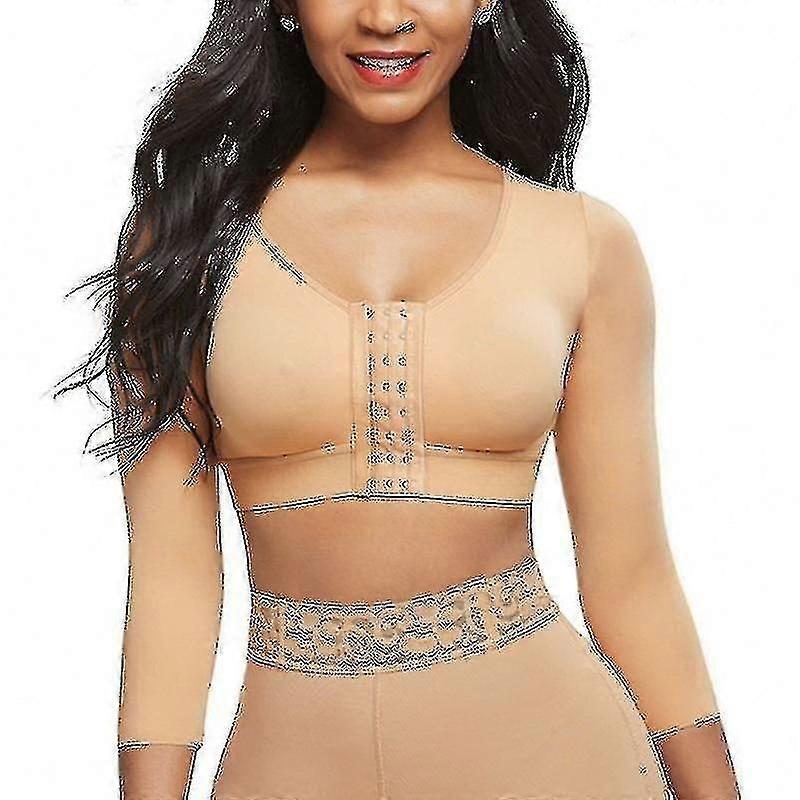 Femei Shapewear 3 / 4 Maneca Brațul Shaper Front Closure Compresie Sutien Post Chirurgie Postura corector Rezervor Top