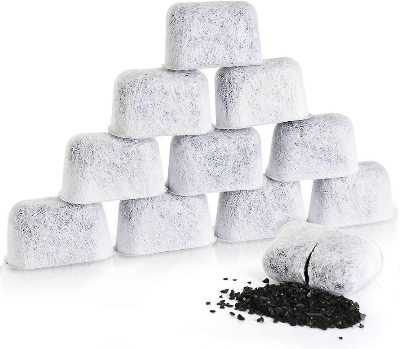 12 Pack Replacement Charcoal Water Filters Non-Woven Filter for Coffee Makers, Coffee Machines, Replacement Water Filter