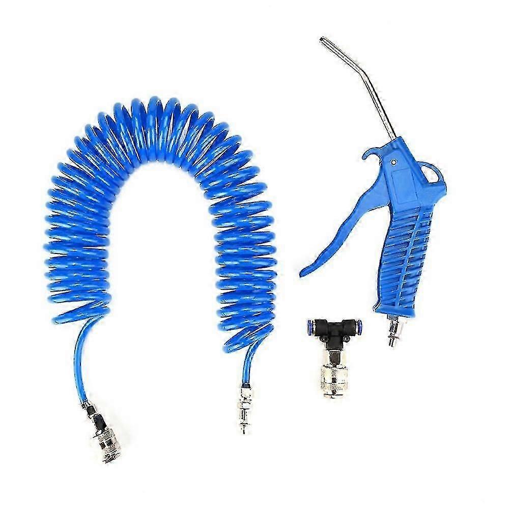 بندقية ضربة الشاحنة بندقية نفخ هوائية مع 5 أمتار حلزونية خرطوم شاحنة هدية تنظيف بندقية هوائية مع موصل T (4 * 6 مم)