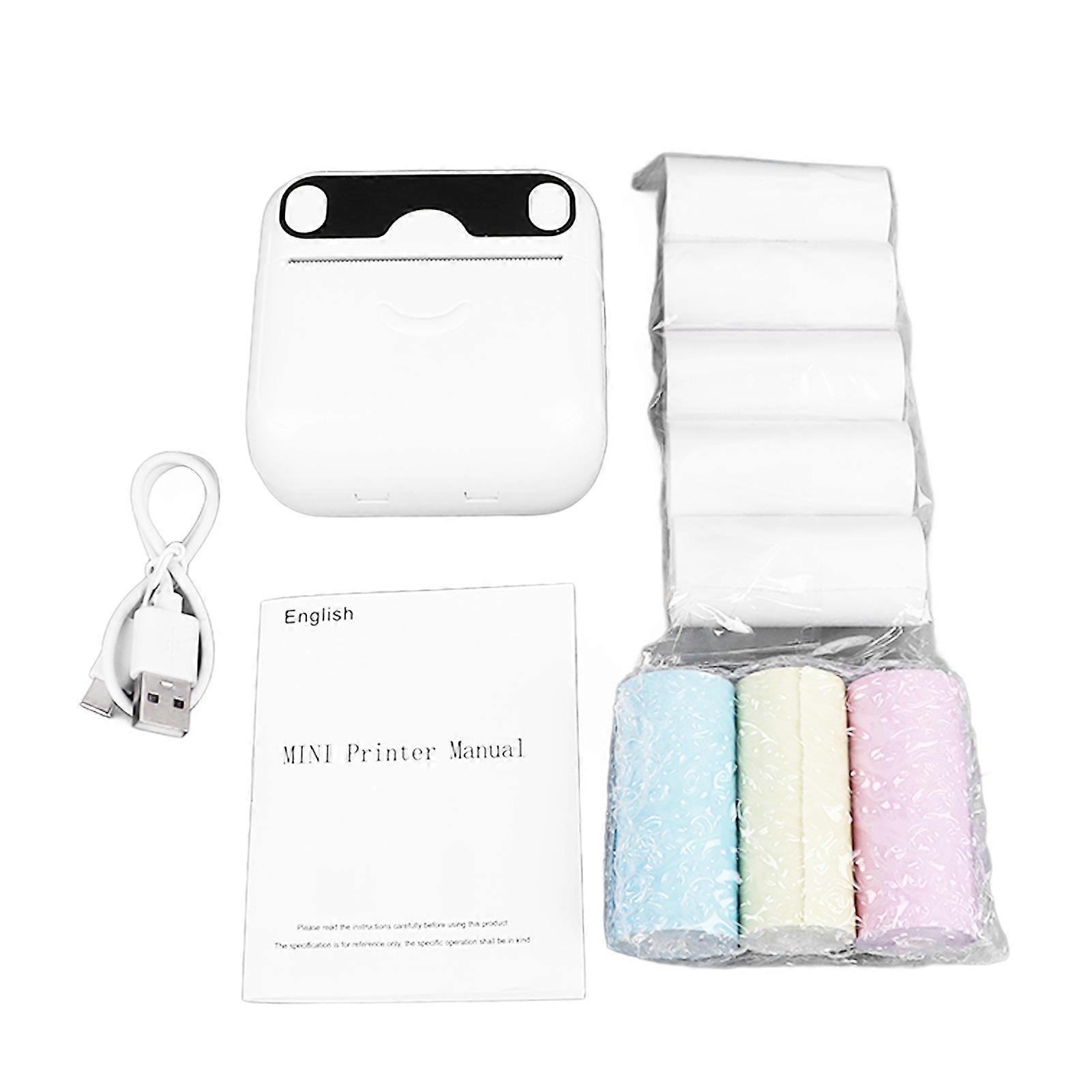 Mini Bluetooth Connection Inkless Printing Portable Pocket Printer for Documents Wrong Question Notes