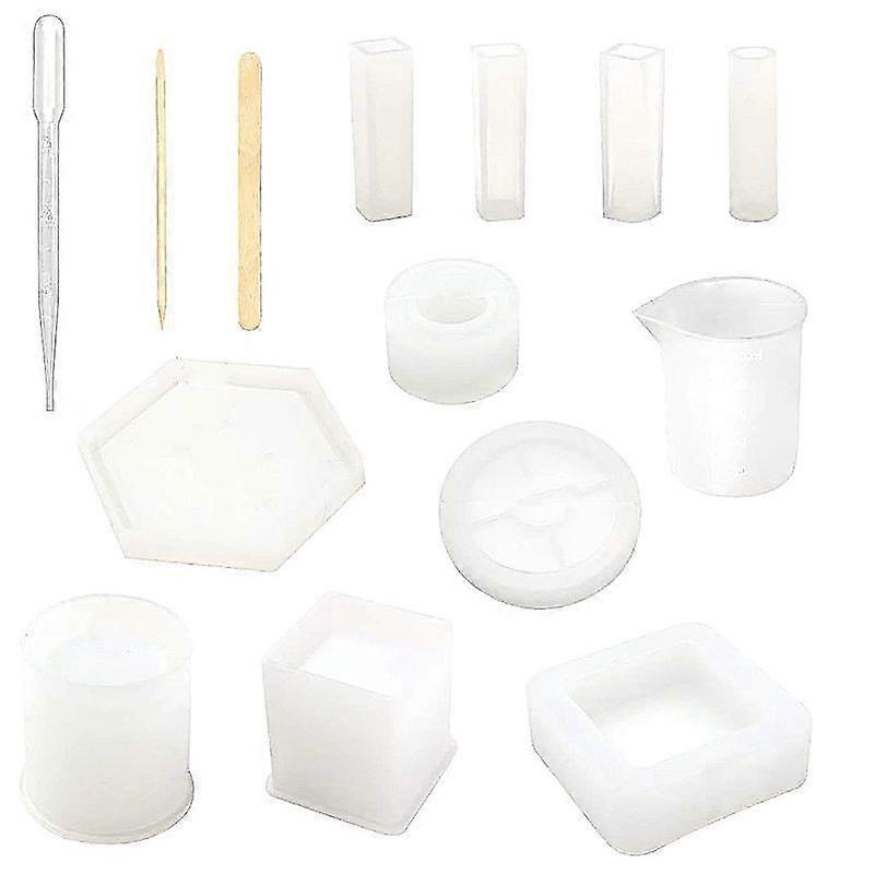 Lebanghui Resin Molds, 37pcs Silicone Molds Resin Epoxy Resin Casting Art Molds For Diy