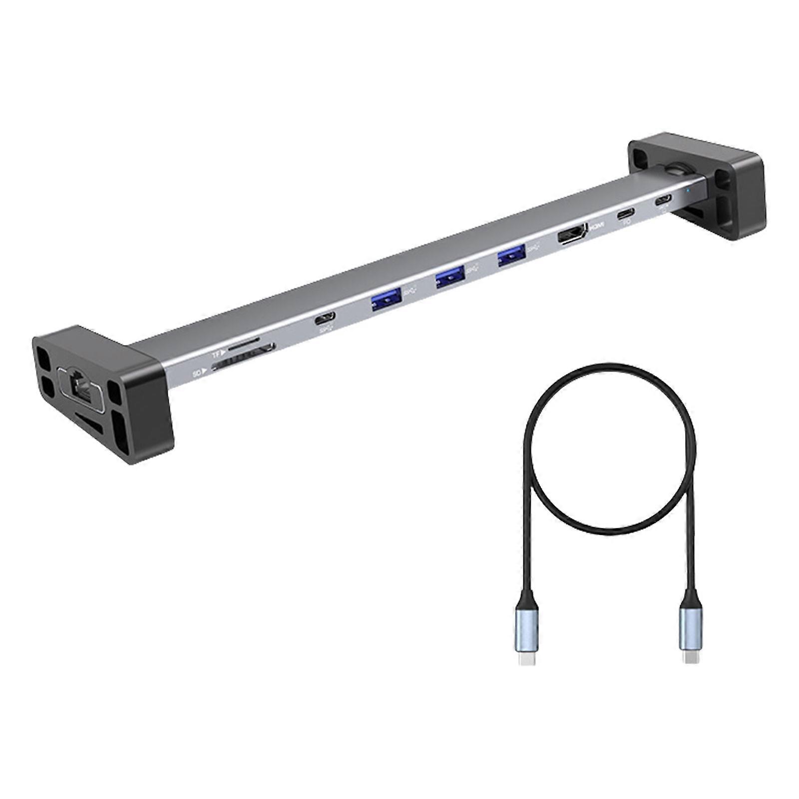 9 in 1 USB C Docking Station with Detachable Stand Feet and Multiple USB C A Port Rj45 Ethernet 1000Mbps PD100W 4K60hz