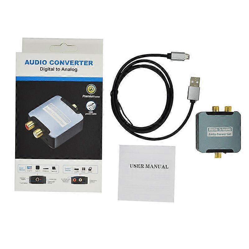 1 set of digital to analog alloy upgraded audio coaxial converter optical fiber to analog spdif to lotus