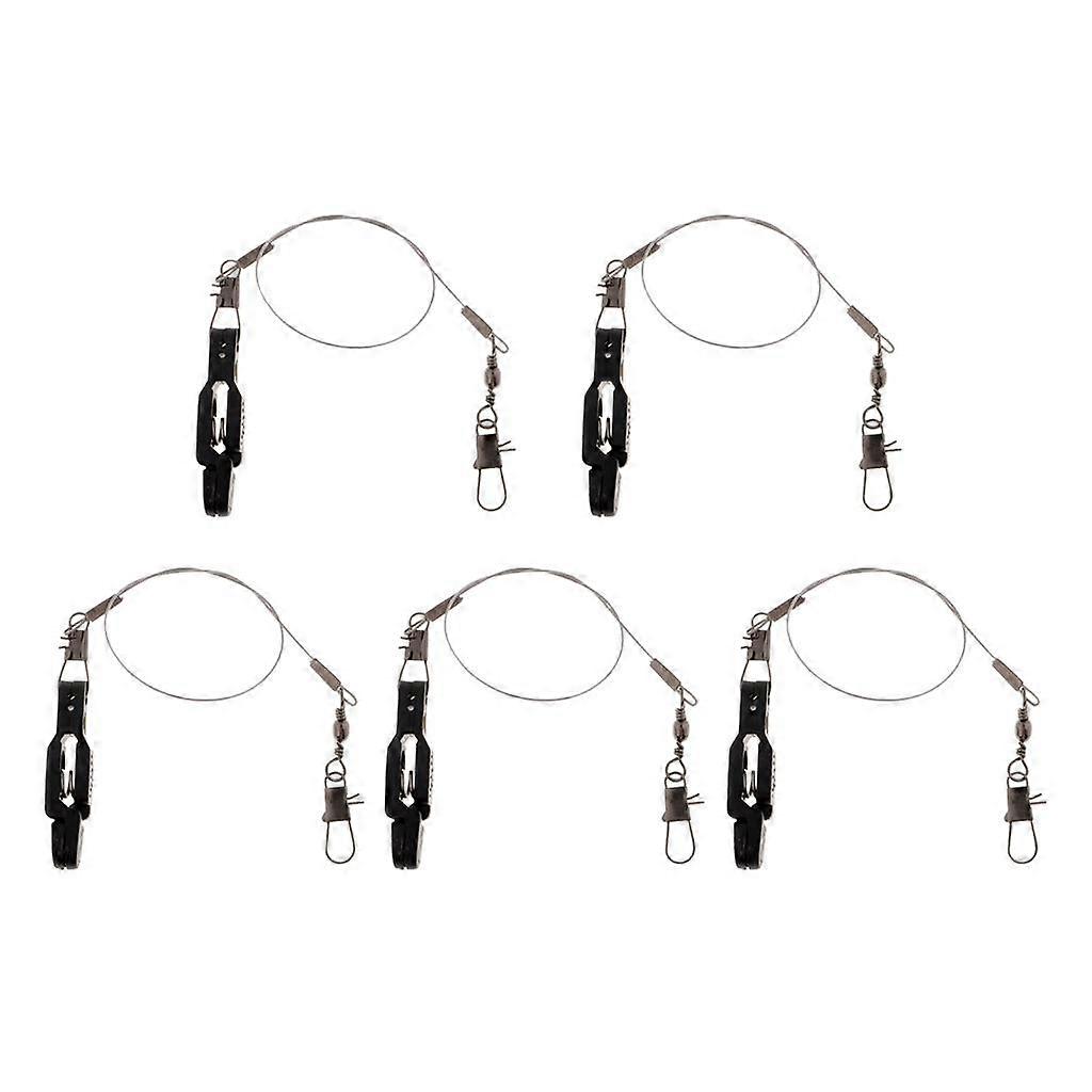 5pcs Snap Release Clip for Planer Board, Downrigger, with Leader