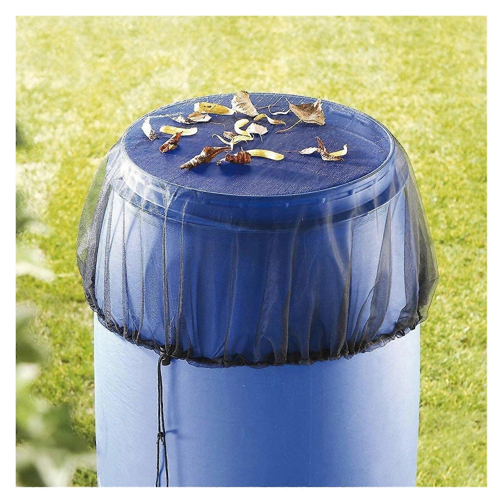 Mesh cover net for rain barrels, water collection bucket, antimosquito cover