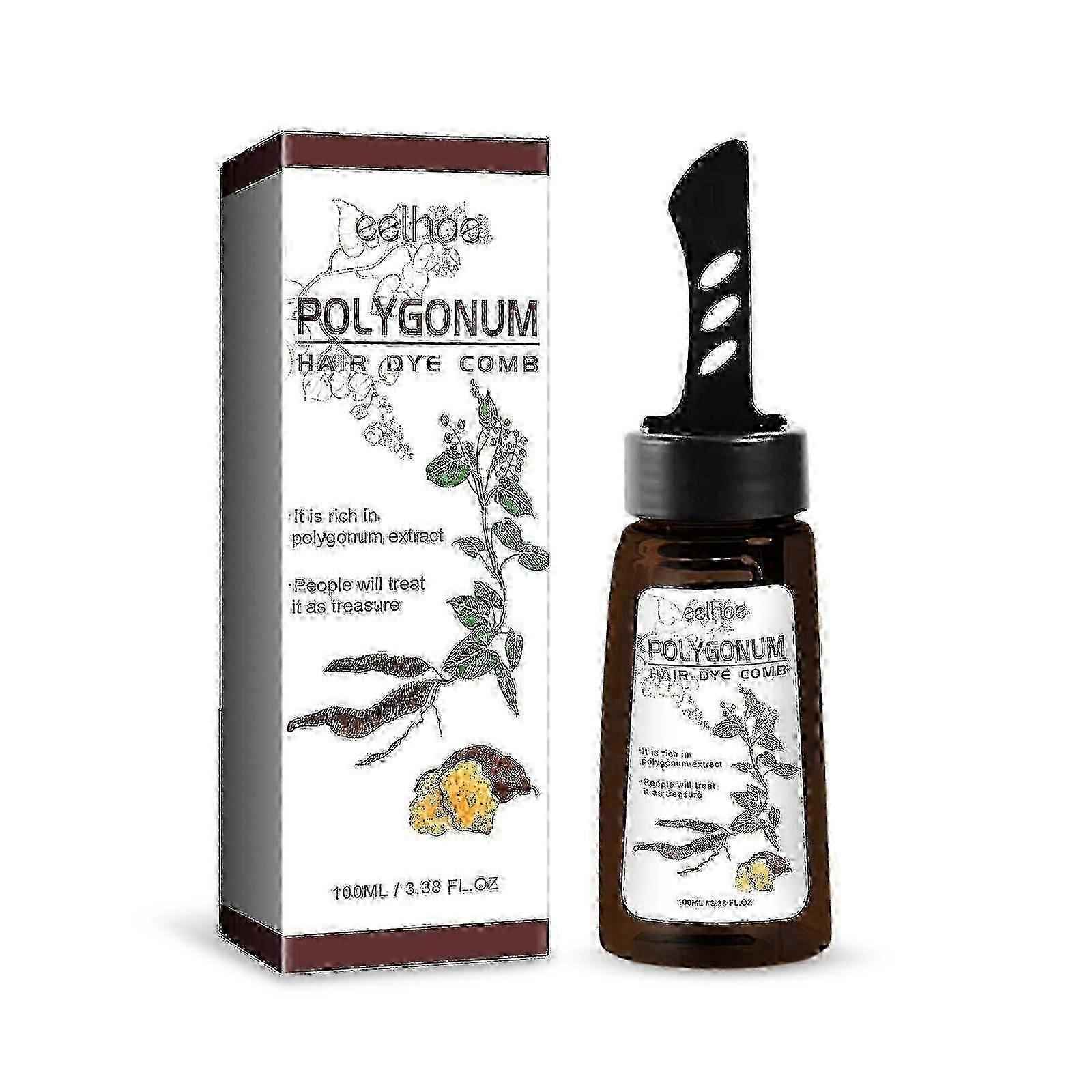 Polygonum Hair Dye Comb, Deep Clean Dry Smooth Black Glossy Hair Comb