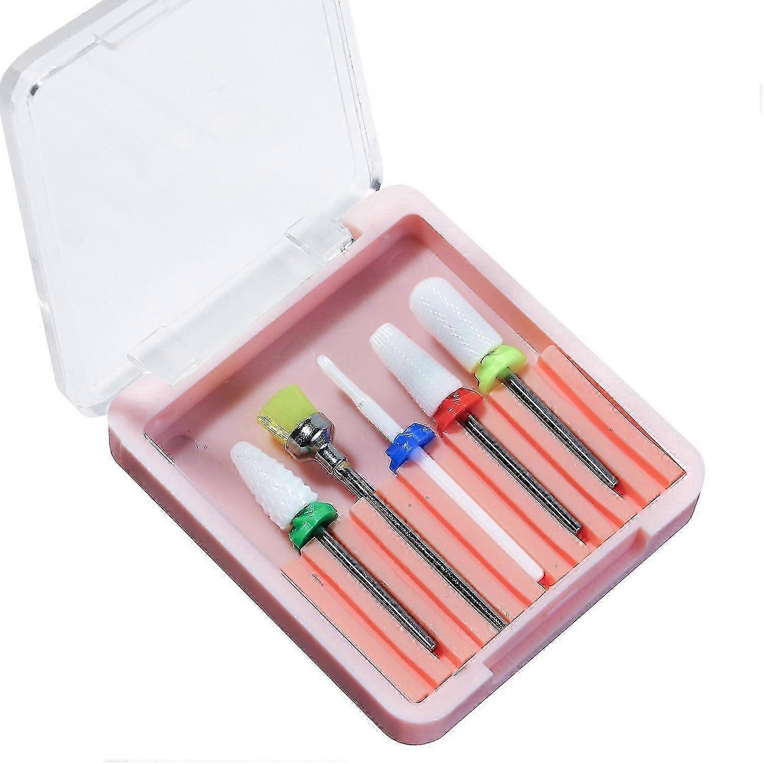 Nail Drill Bits Set 5pcs for Pedicure & Manicure Electric Nail Tools