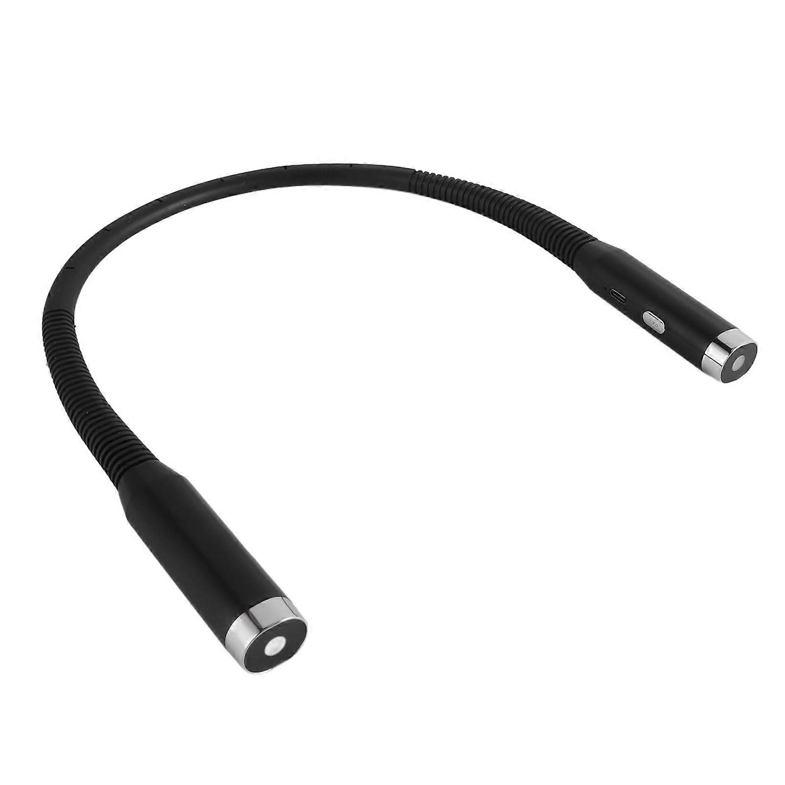 LED Neck Reading Light 3 Colors 3 Brightness Levels Bendable Arm Rechargeable Book Light for Knitting Reading in Bed