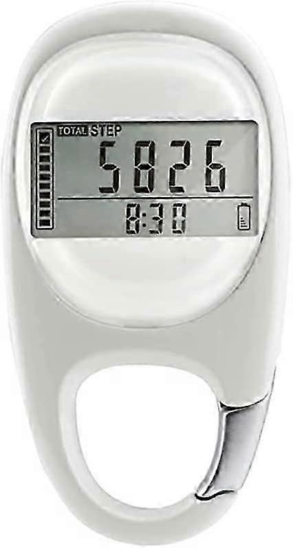 Pedometer with clip Portable 3D digital, pedometer for accurate recording of steps and miles / kilom